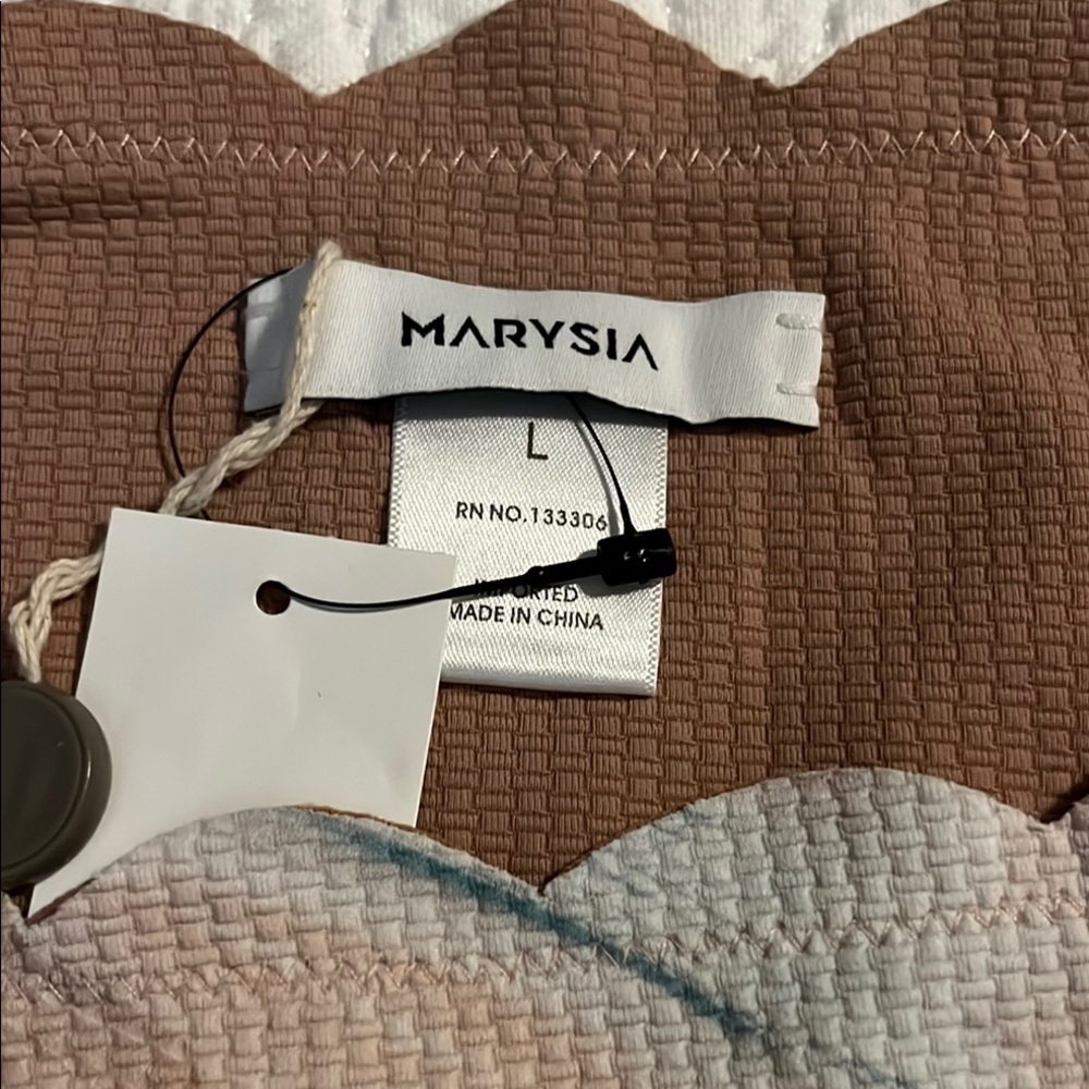 Marysia Swim Brown and White Scallop Bikini